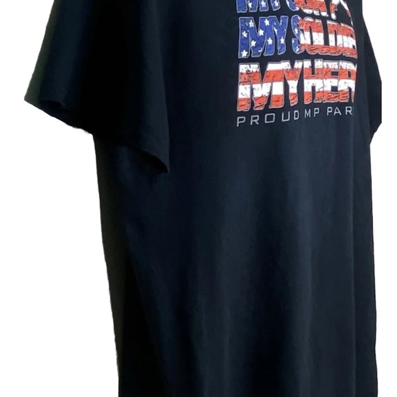 Gildan My Son My Soldier My HeroUnisex T-shirt L  Black Red White Blue Short Slv - Picture 4 of 11